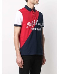 weißes und rotes und dunkelblaues Polohemd von Polo Ralph Lauren