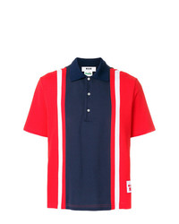 weißes und rotes und dunkelblaues Polohemd von MSGM
