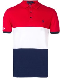 weißes und rotes und dunkelblaues Polohemd von Polo Ralph Lauren