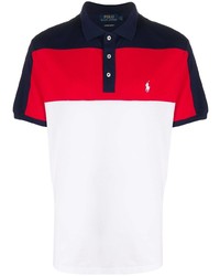 weißes und rotes und dunkelblaues Polohemd von Polo Ralph Lauren