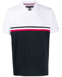 weißes und rotes und dunkelblaues Polohemd von Tommy Hilfiger