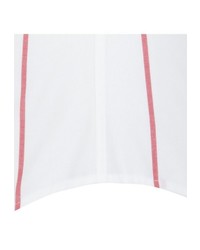 weißes und rotes vertikal gestreiftes Kurzarmhemd von Seidensticker