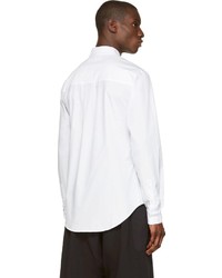 weißes und schwarzes bedrucktes Businesshemd von Hood by Air