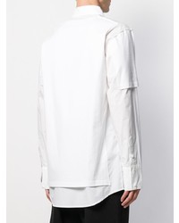 weißes und schwarzes bedrucktes Langarmhemd von Bmuet(Te)