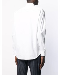 weißes und schwarzes bedrucktes Langarmhemd von DSQUARED2