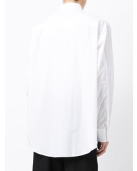 weißes und schwarzes bedrucktes Langarmhemd von Isabel Benenato