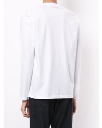 weißes und schwarzes bedrucktes Langarmshirt von Kent & Curwen