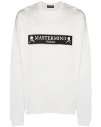 weißes und schwarzes bedrucktes Langarmshirt von Mastermind Japan