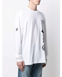 weißes und schwarzes bedrucktes Langarmshirt von Carhartt WIP