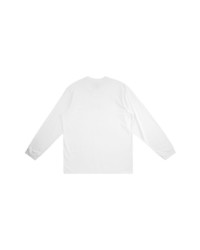 weißes und schwarzes bedrucktes Langarmshirt von Supreme