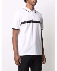 weißes und schwarzes bedrucktes Polohemd von Calvin Klein