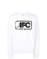 weißes und schwarzes bedrucktes Sweatshirt von A.P.C.