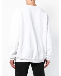 weißes und schwarzes bedrucktes Sweatshirt von Local Authority