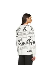weißes und schwarzes bedrucktes Sweatshirt von Givenchy