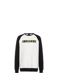 weißes und schwarzes bedrucktes Sweatshirt von Burton
