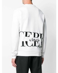 weißes und schwarzes bedrucktes Sweatshirt von Iceberg