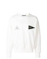 weißes und schwarzes bedrucktes Sweatshirt von Gosha Rubchinskiy
