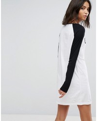 weißes und schwarzes bedrucktes Sweatshirt von Noisy May