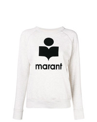 weißes und schwarzes bedrucktes Sweatshirt von Isabel Marant Etoile