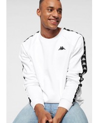 weißes und schwarzes bedrucktes Sweatshirt von Kappa