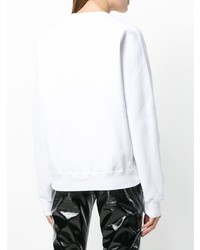 weißes und schwarzes bedrucktes Sweatshirt von Dsquared2