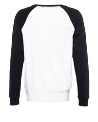 weißes und schwarzes bedrucktes Sweatshirt von KINGKEROSIN