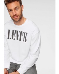 weißes und schwarzes bedrucktes Sweatshirt von Levi's