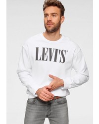 weißes und schwarzes bedrucktes Sweatshirt von Levi's