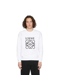 weißes und schwarzes bedrucktes Sweatshirt von Loewe