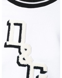 weißes und schwarzes bedrucktes Sweatshirt von Dolce & Gabbana