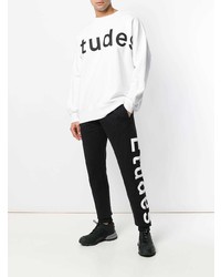 weißes und schwarzes bedrucktes Sweatshirt von Études