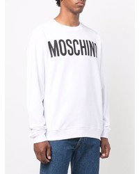 weißes und schwarzes bedrucktes Sweatshirt von Moschino