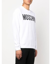 weißes und schwarzes bedrucktes Sweatshirt von Moschino