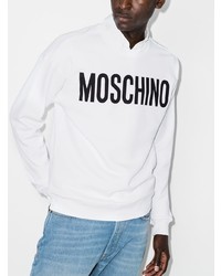 weißes und schwarzes bedrucktes Sweatshirt von Moschino