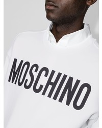 weißes und schwarzes bedrucktes Sweatshirt von Moschino