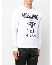 weißes und schwarzes bedrucktes Sweatshirt von Moschino