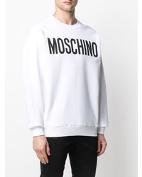 weißes und schwarzes bedrucktes Sweatshirt von Moschino