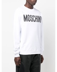 weißes und schwarzes bedrucktes Sweatshirt von Moschino