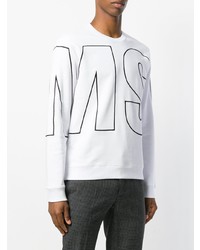 weißes und schwarzes bedrucktes Sweatshirt von MSGM