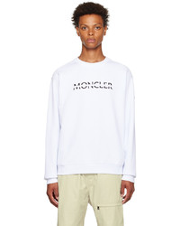 weißes und schwarzes bedrucktes Sweatshirt von Moncler