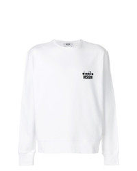 weißes und schwarzes bedrucktes Sweatshirt von MSGM