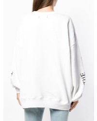 weißes und schwarzes bedrucktes Sweatshirt von Amiri