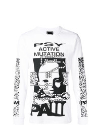 weißes und schwarzes bedrucktes Sweatshirt von Pam Perks And Mini