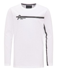 weißes und schwarzes bedrucktes Sweatshirt von Petrol Industries