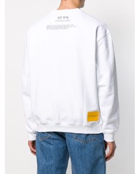 weißes und schwarzes bedrucktes Sweatshirt von Calvin Klein Jeans Est. 1978