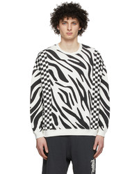 weißes und schwarzes bedrucktes Sweatshirt von R13