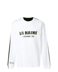 weißes und schwarzes bedrucktes Sweatshirt von RtA