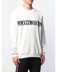 weißes und schwarzes bedrucktes Sweatshirt von Moschino