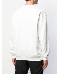 weißes und schwarzes bedrucktes Sweatshirt von Moschino