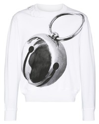 weißes und schwarzes bedrucktes Sweatshirt von Stefan Cooke